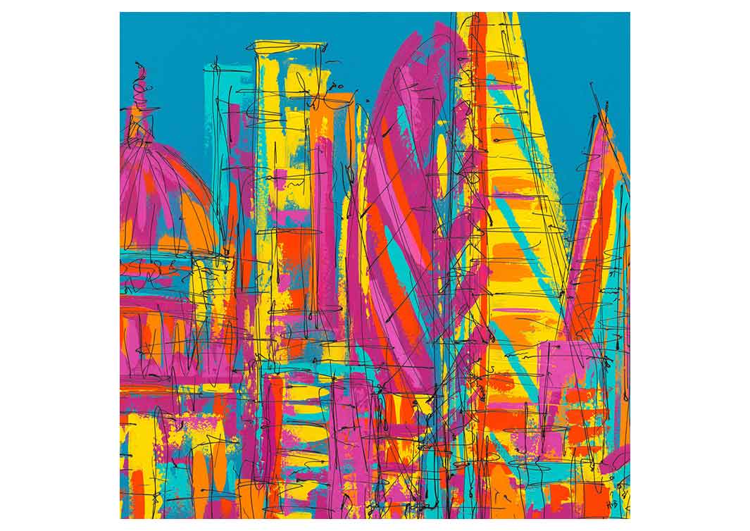 London Greetings Card "In The City"